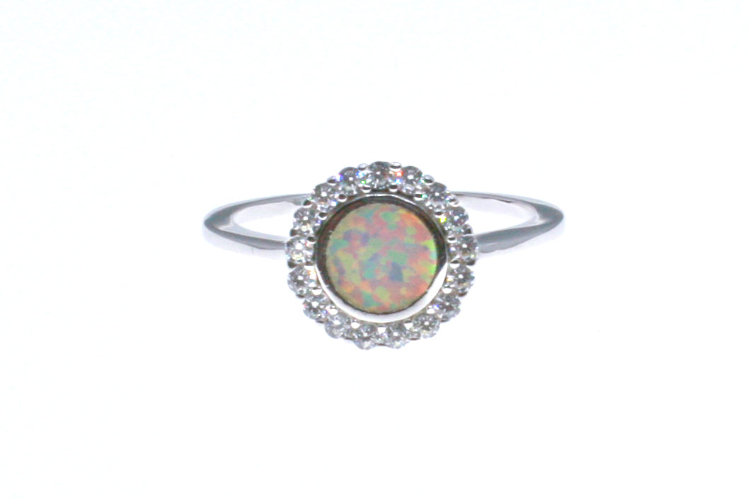 sterling silver opal ring