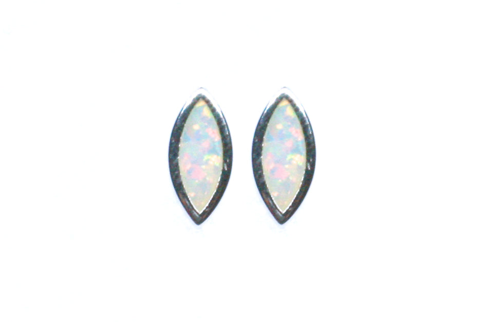sterling silver opal earrings