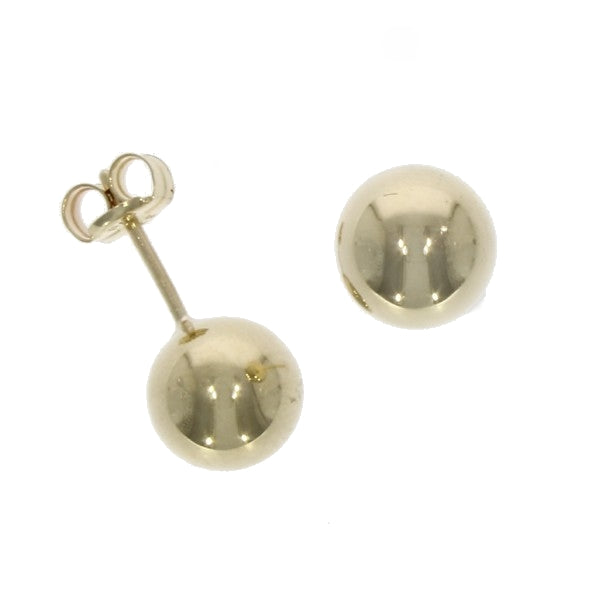 9ct gold ball stud earrings