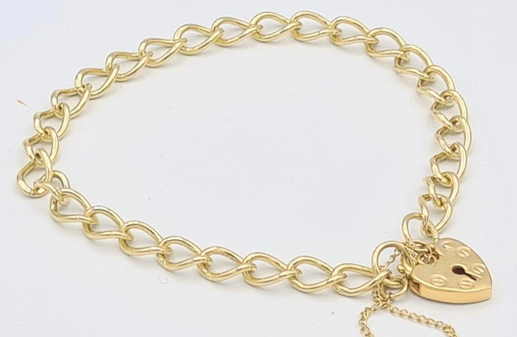 9ct gold charm bracelet.
