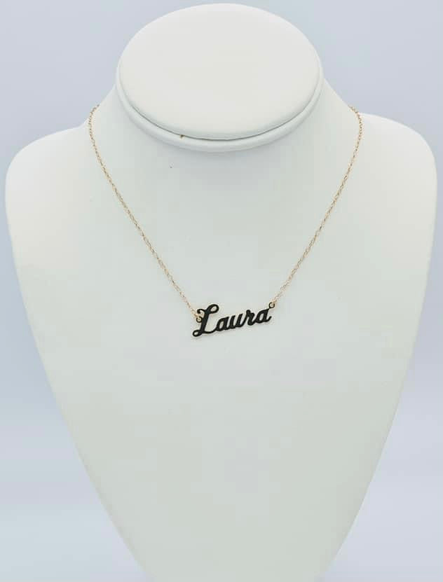 9ct gold name chain