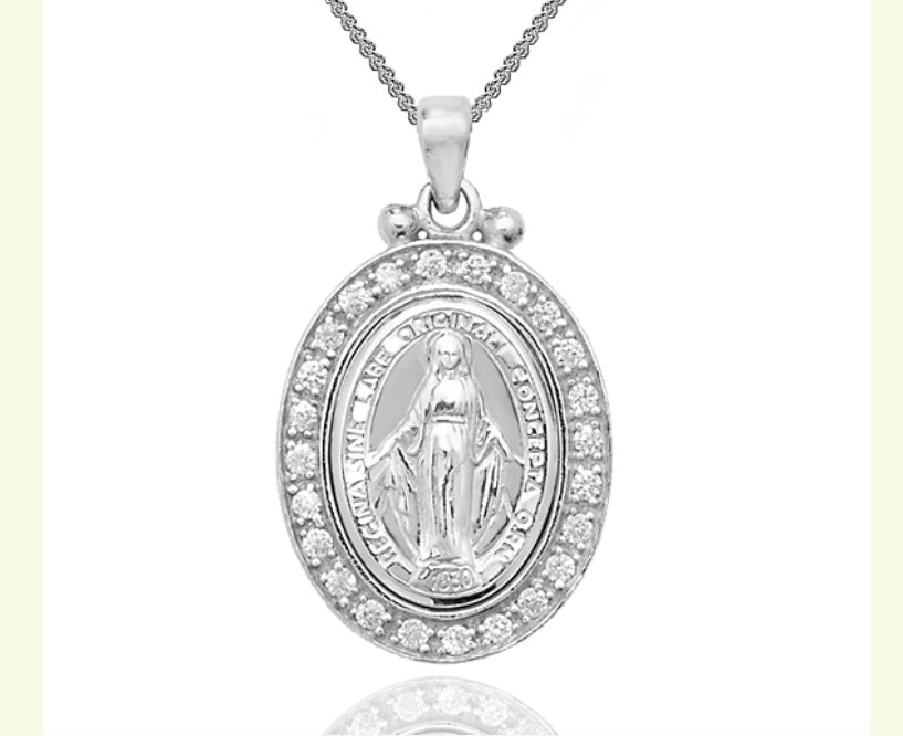 sterling silver miraculous medal