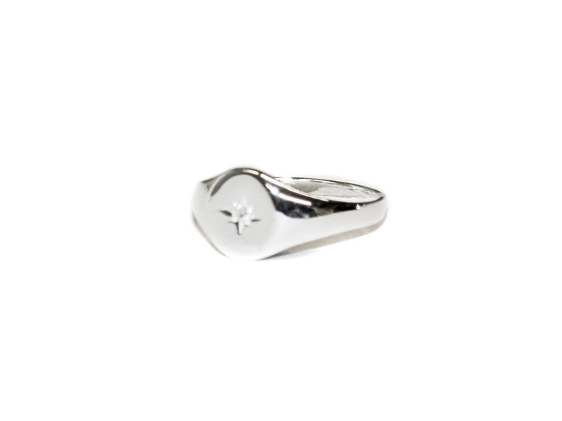 sterling silver  oval signet ring