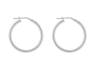 sterling silver plain hoop earrings