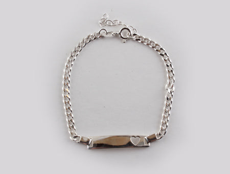 sterling silver identity bracelet