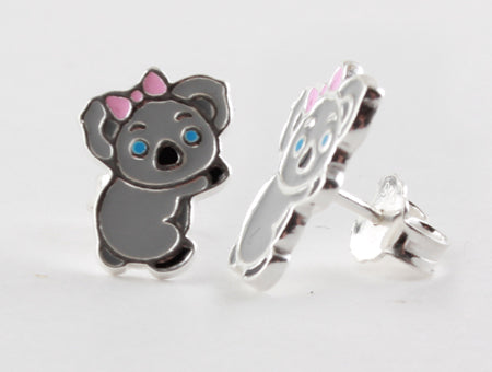 sterling silver koala bear earrings